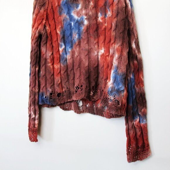 BNWT AW23 ACNE STUDIOS TIE-DYE CABLE KNIT SWEATER S & M & XL - Picture 6 of 13